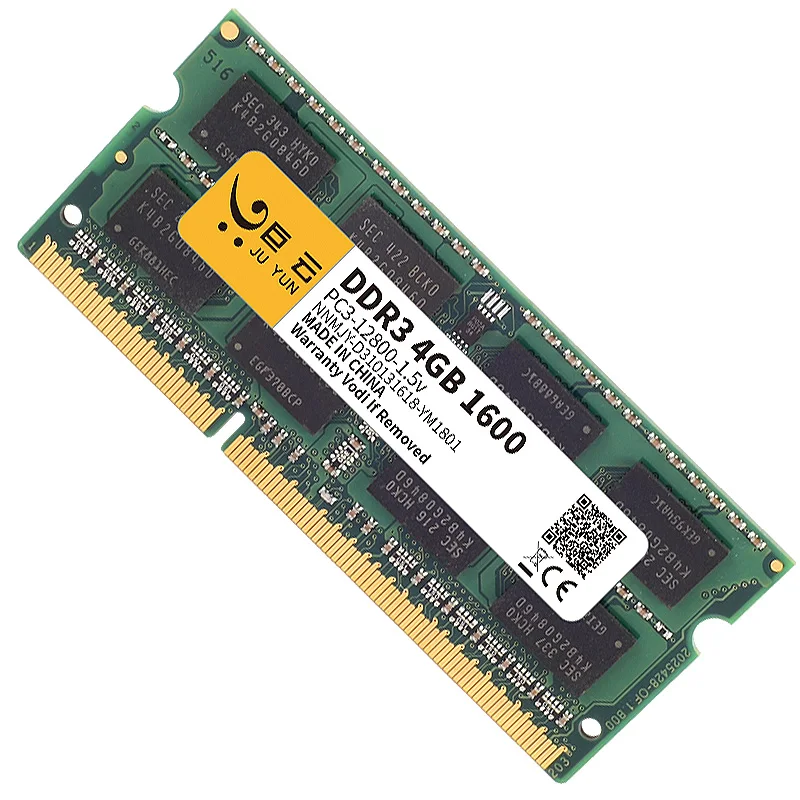 Ju Yun DDR3, 4 Гб, 1600 МГц, ОЗУ, память для ноутбука, 1066, 1333 МГц, ноутбук, совместимый с 2 ГБ, 8 ГБ, напряжение 1,5 в