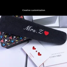 2 шт свадьба день рождения День Святого Валентина девичник вечерние подарок для невесты Вышитая эмблема на заказ хлопок полотенце подарки