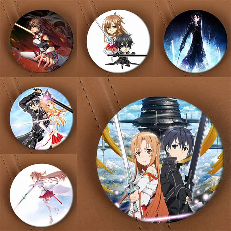 

Youpop Sword Art Online Kazuto Yuuki Asuna Anime Brooch Pins Badge Accessories For Clothes Hat Backpack Decoration