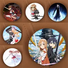 Youpop Меч Искусство Интернет Kazuto Юки Асуна Аниме Брошь Пен Знак Аксессуары Для Одежды Шляпе Рюкзак Украшения Бесплатная Доставка