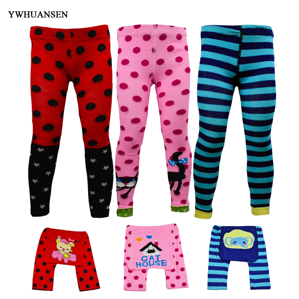 

Cute Animal Leggings For Girls Spring Autumn Cartoon Pants For Boys Striped Baby Leggins Girls Cotton Kids Trousers