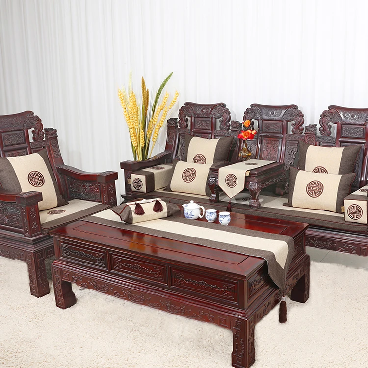 Классическая вышитая Подушка для стула, подушка для сиденья, офисное кресло, Автомобильная подушка, сиденье из хлопка и льна, китайские подушки для стула для обеденных стульев