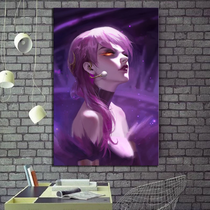 

1 Piece LOL KDA Girl Picture Games Art Painting Evelynn League of Legends Poster Illustration Canvas Painting for Wall Decor