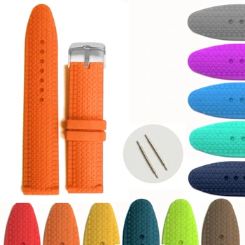 

24mm Halloween Orange Silicone Jelly Rubber Unisex Watch Band Straps WB1070V24JB