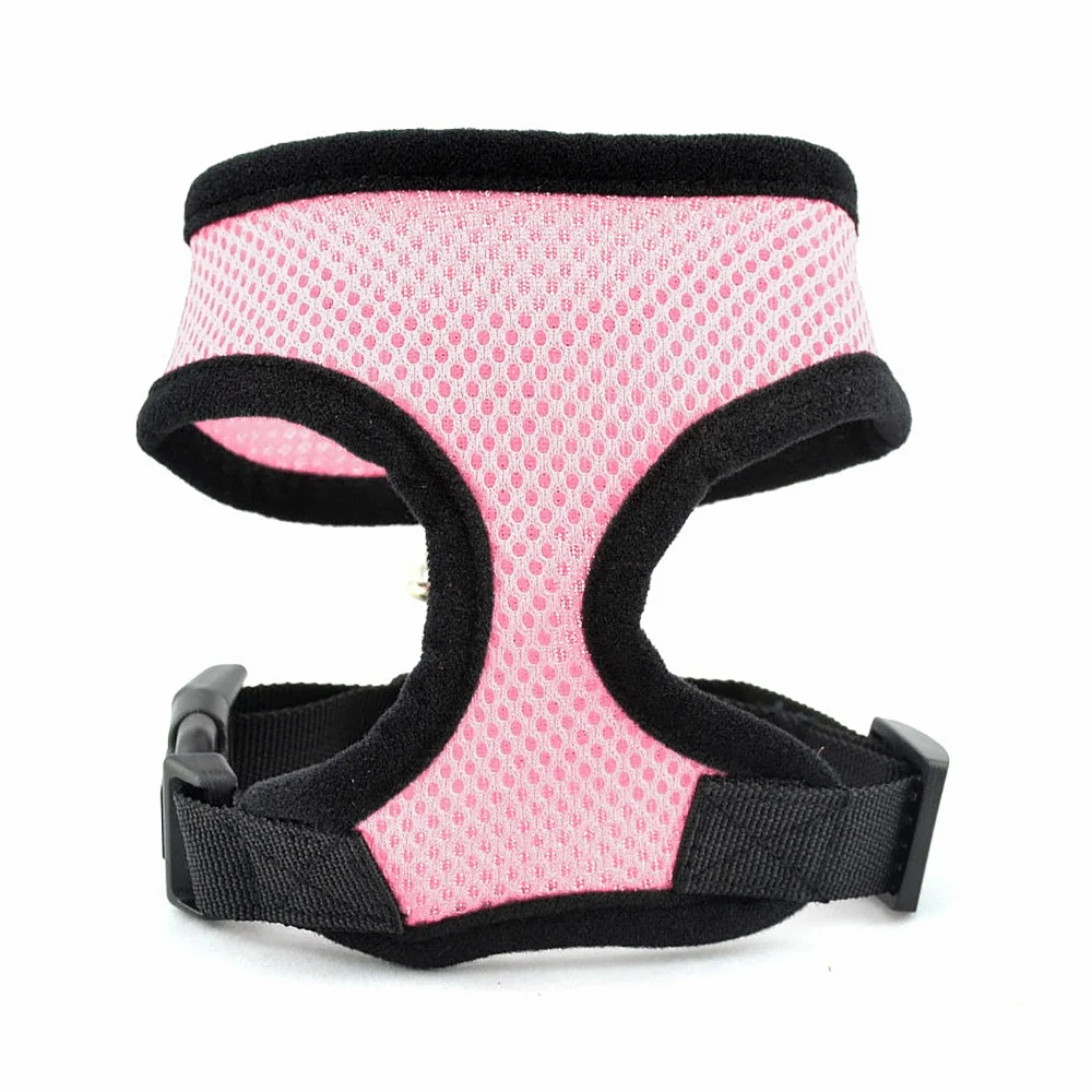 Houkiper Breathable Mesh Chest Dog Harness Soft Nylon Outdoor Adjustable Harness For Small