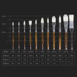 12 шт. много типов волосы щетины краски ing кисточки железный ящик кисти художников Набор для акварельного масла акрил, гуашь ing