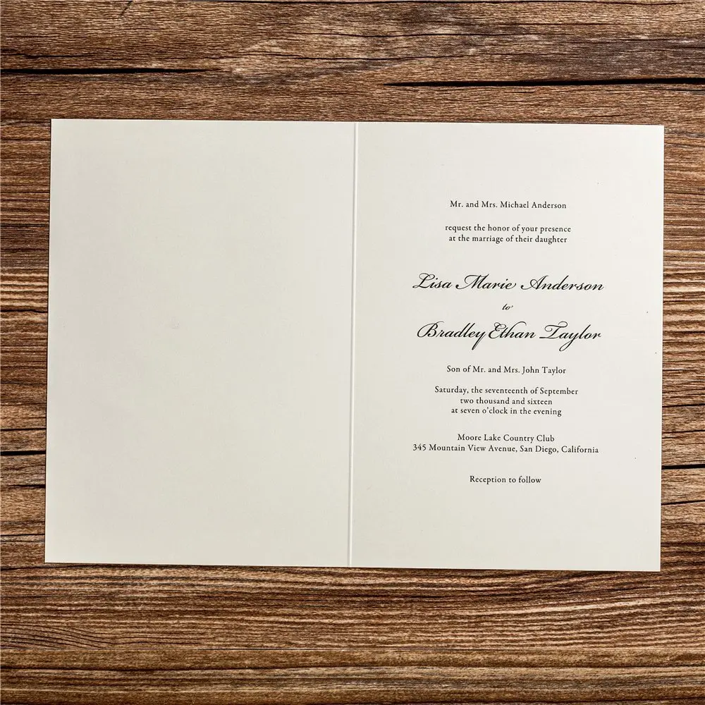 20 шт элегантная Лазерная огранка золота тиснение свадебные пригласительные карты, свадебный душ приглашение с пустой внутренний лист и конверты