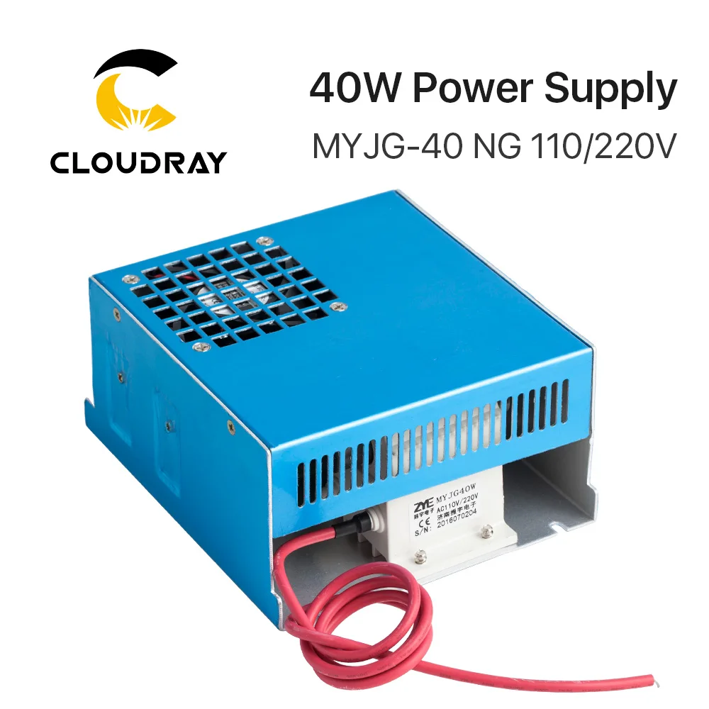 Beste Cloudray 40W CO2 Laser Voeding MYJG 40T 110V 220V Voor CO2 Lasergravure Snijmachine 35  50W Myjg