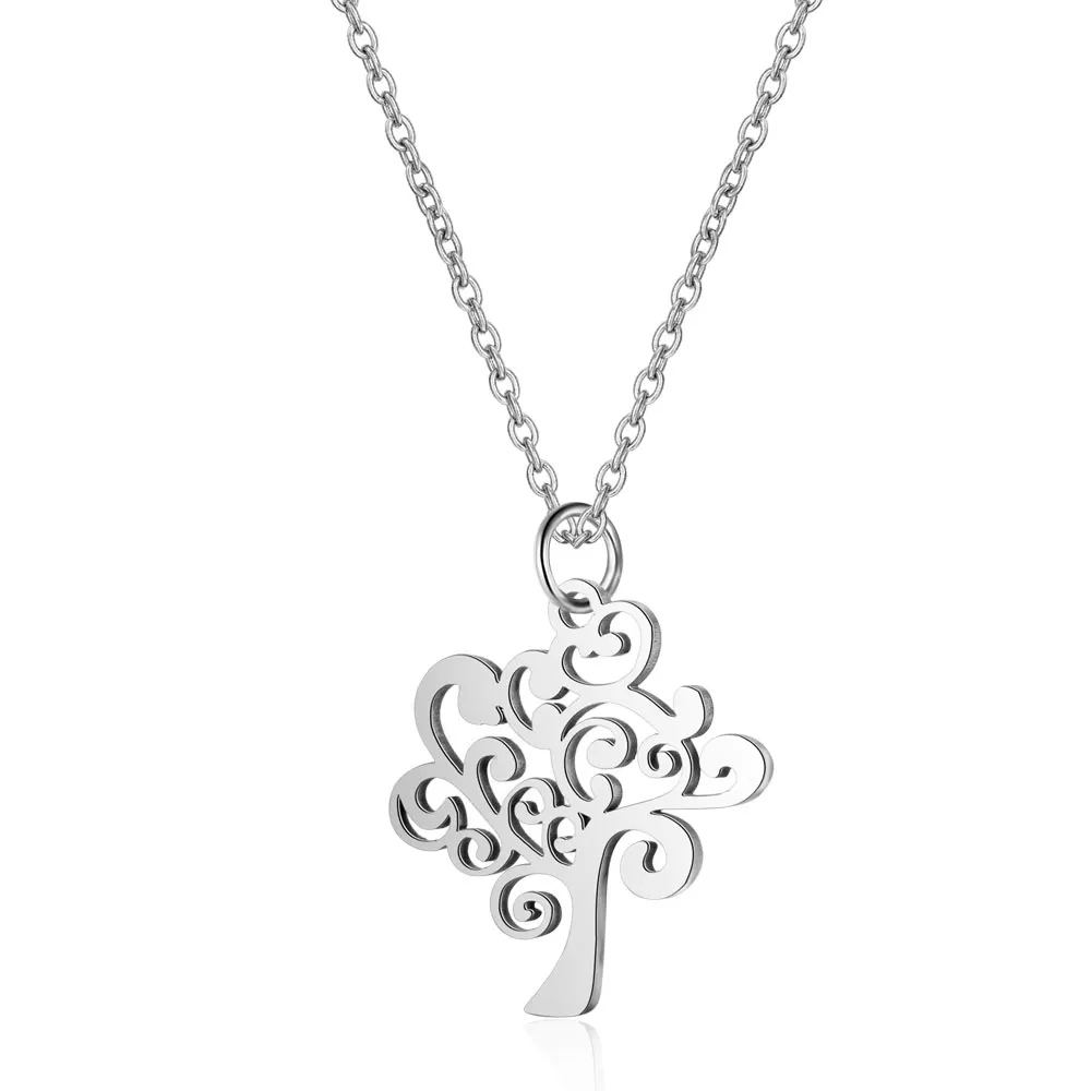AAAAA качество из нержавеющей стали жизнь дерева Очаровательное ожерелье для женщин специальный подарок никогда не ювелирные изделия tarnish ожерелье высокого лака