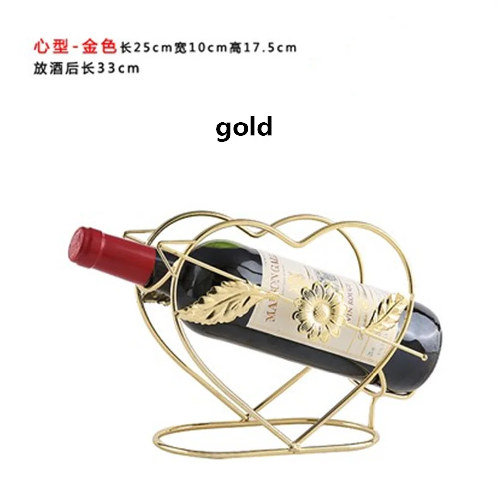 

Personalized Creative Wine Rack Heart Shape Wine Holder Bottle Racks Home Office Decoration Desk Sets