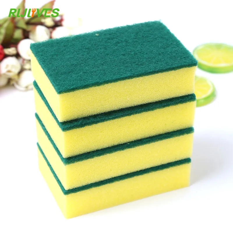 

5Pcs Magic Wipe Dish Sponge Kitchen Clean Scouring Cloth Dish Washing Sponge Kitchen Cleaning Tools