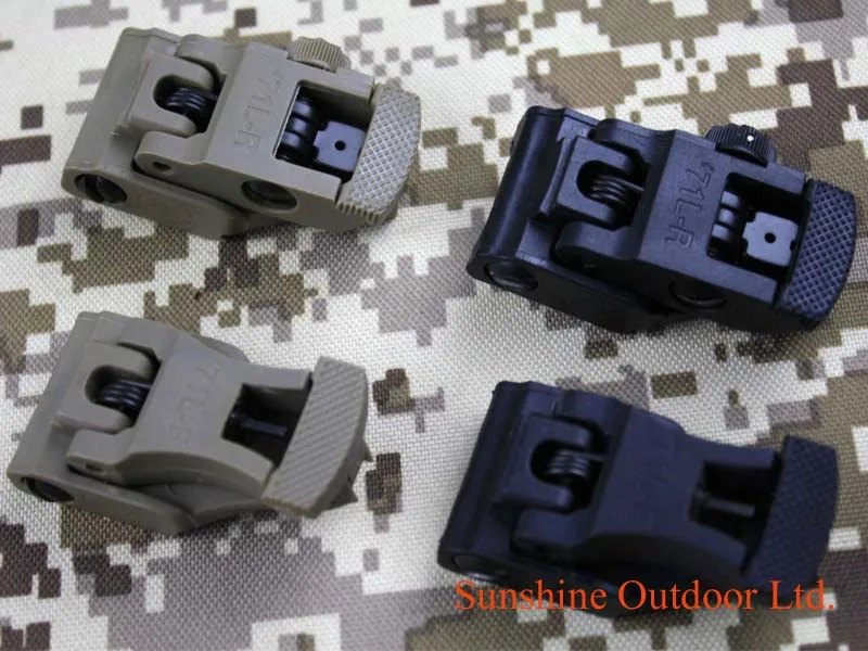 

71L# arms front and rear Sight hinged A.r.m.s. plastic black/TAN Free shipping