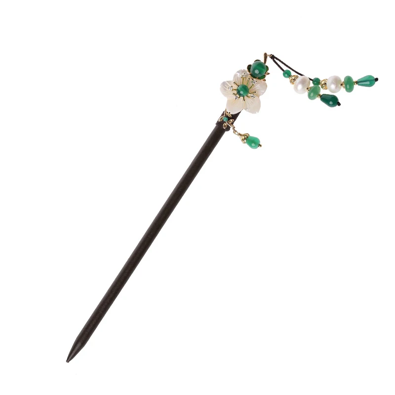 

Chinese Style Handmade Vintage Wood Hairwear Wood Accessories Elegant Gift Hair Charm Women Wedding Hairpins 16/18cm