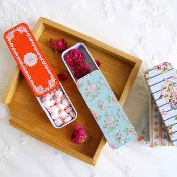 

Rectangular Slide Cover Mini Iron Box Xylitol Storage Box Wedding Jewelry Pill Cases Portable Tin Boxs Container