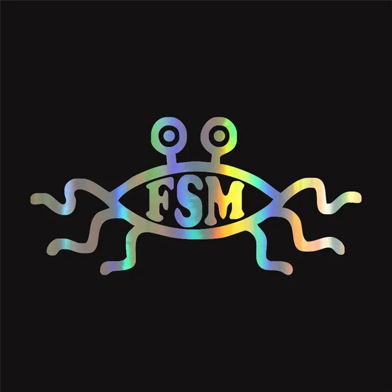 

13.3X6.6CM FSM Flying Spaghetti Monster Funny Motorcycle Stickers Car Stickers Vinyl Decal