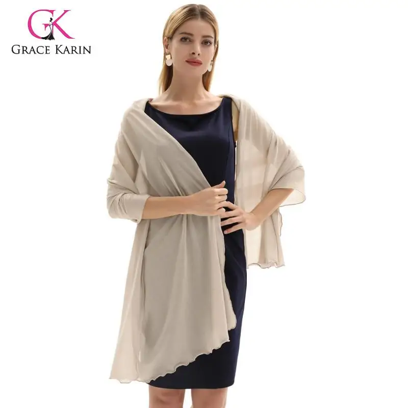 

Grace Karin Women' Knitted Stretch Shawl metalline Thread Soft Silky Scarf For Wedding Evening Dress Accessories Wrap 71.25*28