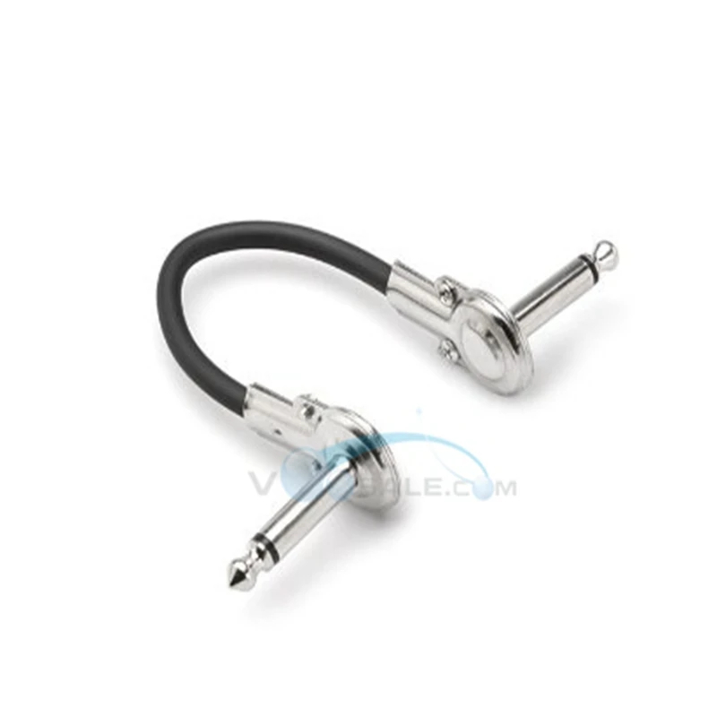 Mosky Guitar Cables Effect Pedal Instrument Patch Cable 1/4" Silver Right-angle Plug Accessories Connector | Спорт и развлечения