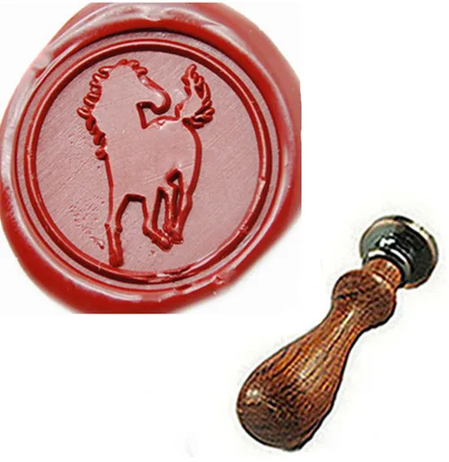 Набор восковой печати, лошадь винтажная сургучная значок комплект печатей восковой набор инструмент подарок, на заказ - Цвет: 1 wax seal stamp