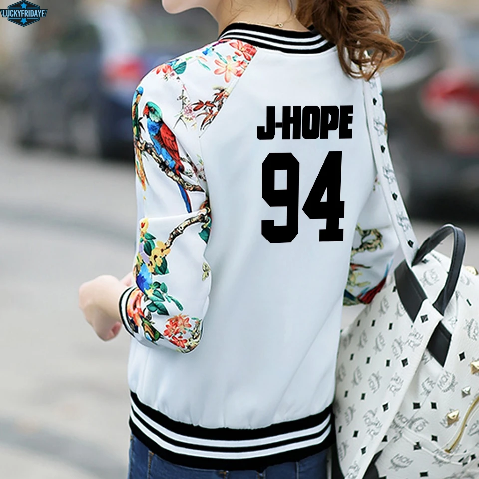 BTS kpop 2019 NEW Jackets Pink/Black Women Streetwear BTS LOVE YOURSELF kpop clothes 2019 spring fashion outwear