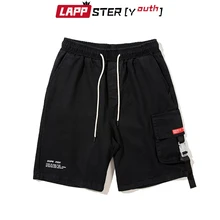 LAPPSTER мужские уличные карго шорты Лето мужские хлопковые хип хоп черные шаровары спортивные шорты джоггеры Панк Новые поступления шорты 2XL