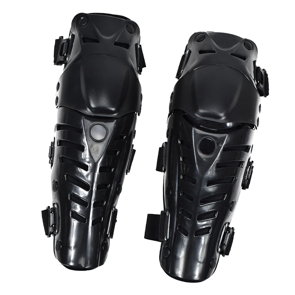 1 Pair Black Knee Shin Pads Protector Guard For Motorcycle Motocross