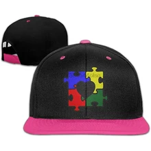 Унисекс аутизм, сердце паззл осведомленность об аутизме Бейсбол шляпа регулируемые хлопчатобумажные Snapback Кепки