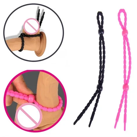 HWetR Cock Ring Men Delay Ejaculation Adjustable Rope Penis Scrotum Product Cockring Lasting Erect Ring Body Jewelry