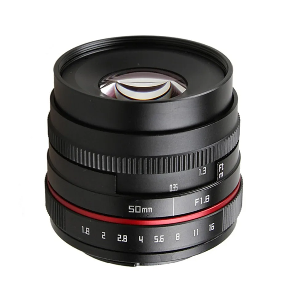 Объектив фотокамеры 50 мм f/1 8 APS C F1.8 для Olympus Panasonic M4/3 M43 MFT EP5 OMD EM5 E M1 Mark II M5