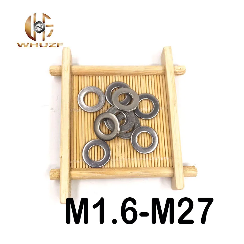 

M1.6 M2 M3 M4 M5 M6 M8 M10-M27 304 Stainless Steel Washers Metric Flat Gasket Kit For Hardware Accessories