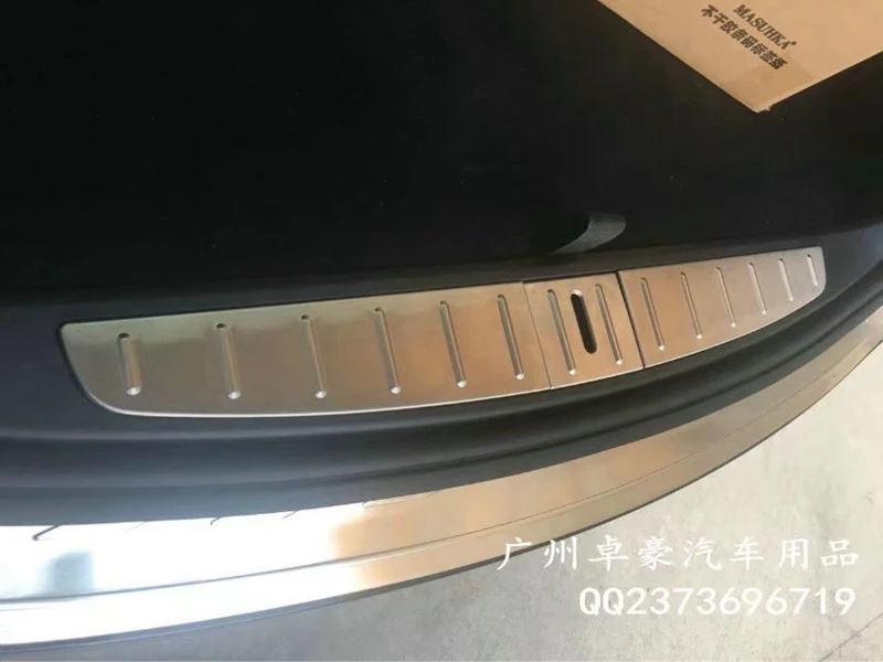 

MONTFORD Stainless Steel Interior Rear Bumper Protector Trim Rear Boot Trunk Protecting Plate For Tesla Model X 2016 2017 2018