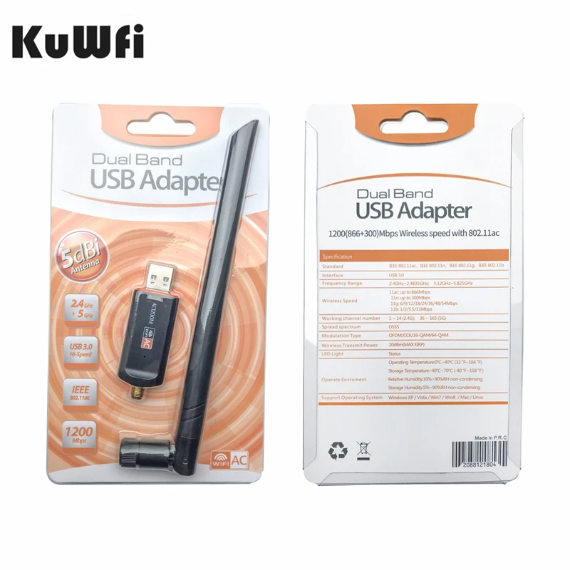 1200 Мбит/с USB Wifi адаптер lan адаптера AP станция Модель 2 4 ГГц 5 8 USB3.0 RTL8812AU Беспроводной