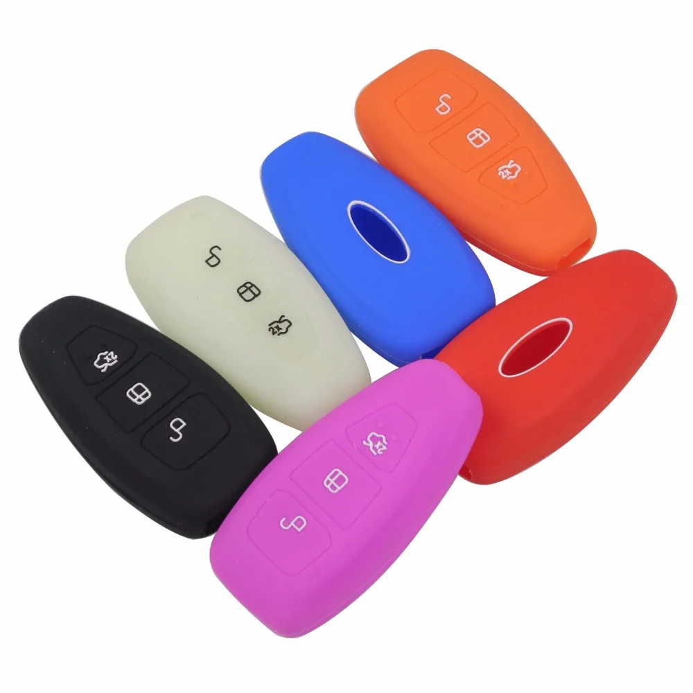 

Replacement Silicone Car Key Case Cover Holder For Ford Fiesta Focus Mondeo C-Max B-Max Kuga Silicone Smart Key Case