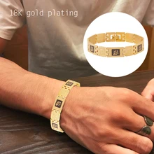 Модный золотой мусульманский браслет с надписью «Аллах» ислам религиозные браслеты браслет для мужчин и женщин ювелирные изделия подарок