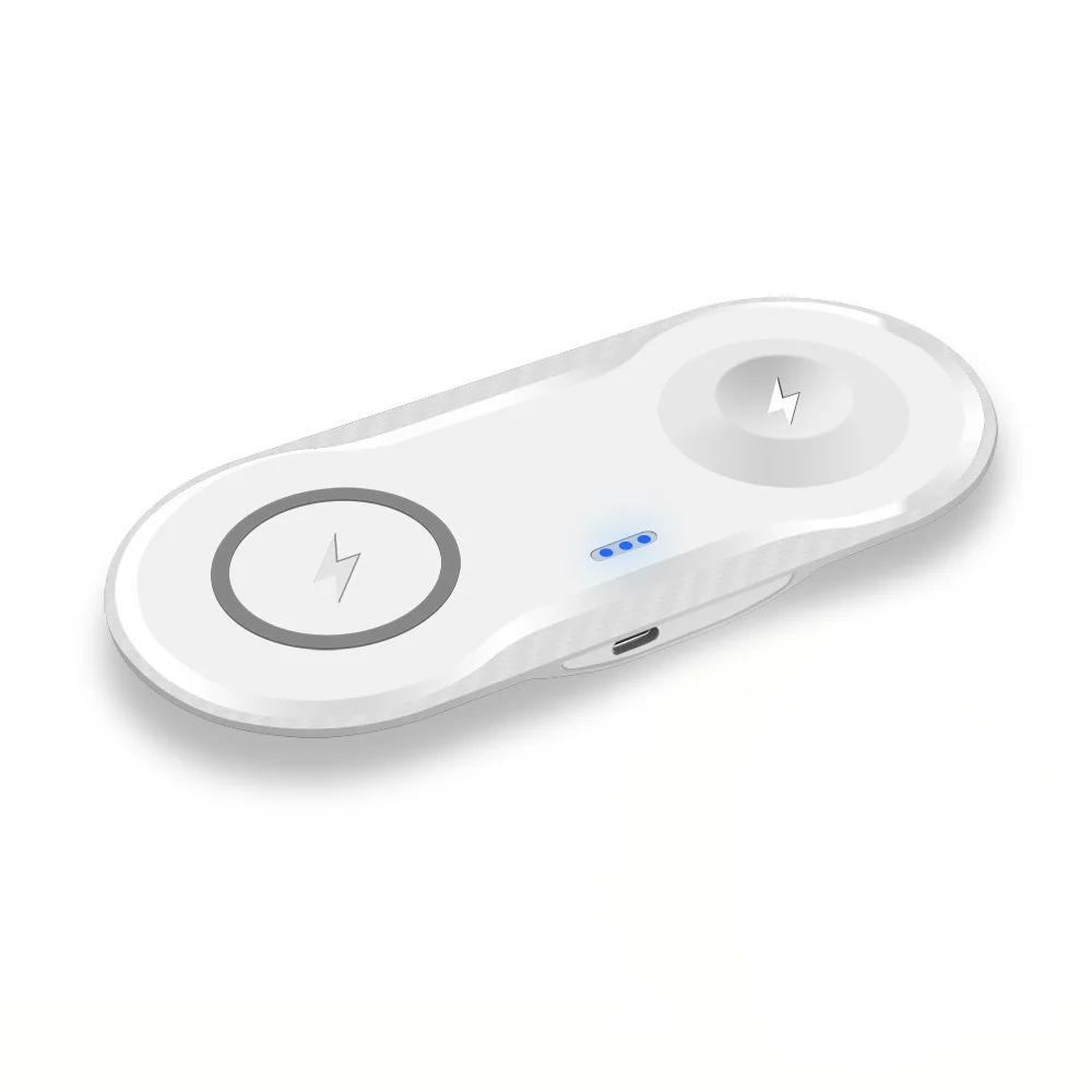 WHITE Qi Беспроводное зарядное устройство для Apple Watch 4 3 samsung Galaxy S9 S8 быстрая Беспроводная зарядная подставка для Xiaomi 9 iPhone X XS XR Max 7 8 10 Вт - Тип штекера: WHITE