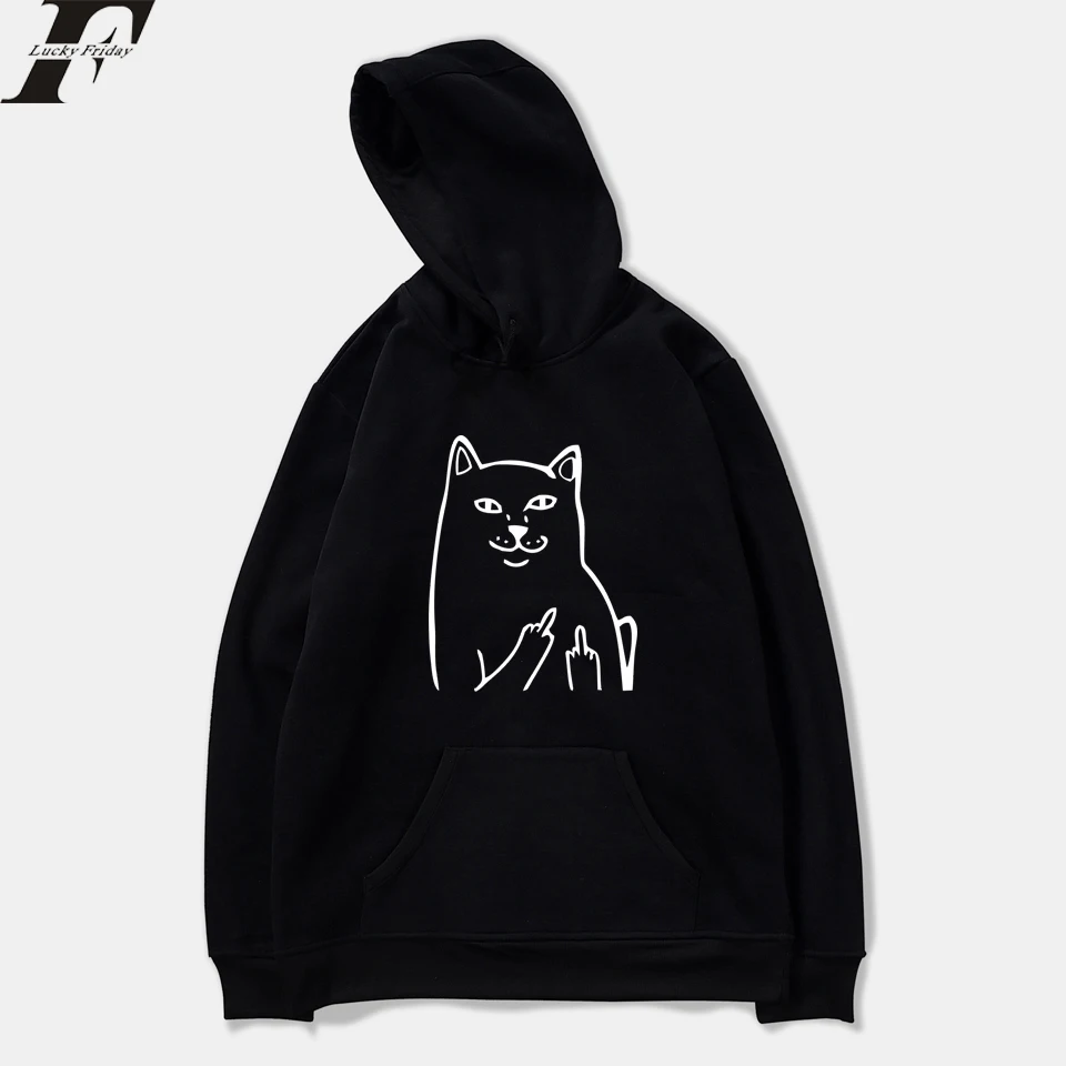 

Pocket Cat Spring Women Pullover Sweatshirts Hoodie Harajuku Casual Hoodie Print Cute Anime Clothes Outwear