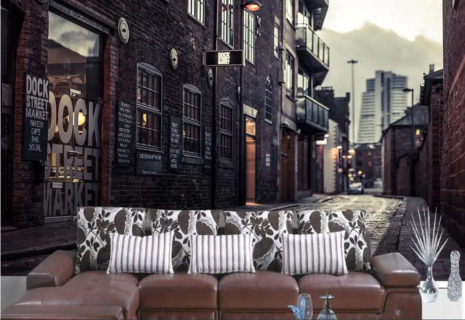 3d wallpaper High end custom mural non woven 3 d Western restaurant