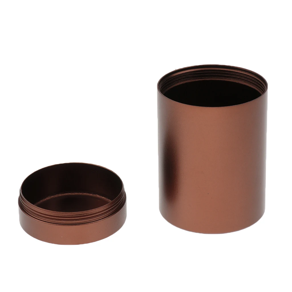 2pcs Aluminium Pill Fob Waterproof Capsule Match Case Battery Holder Outdoor Survival Storage Container Dry Box Tea Caddy
