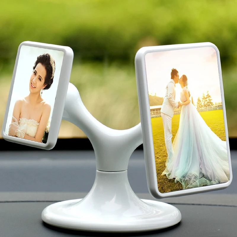 Креативная мини белая акриловая вращающаяся на 360 градусов магнитная фоторамка