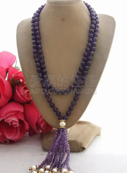 

N022708 Excellent! 40" Pearl Purple Necklace