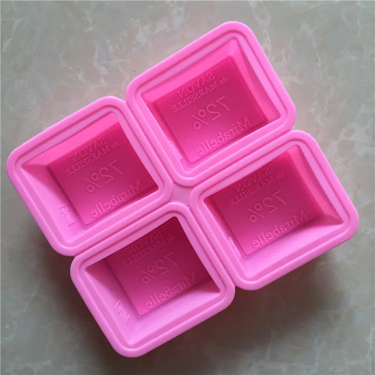 Molde de sabão caseiro de silicone, faça você mesmo, molde retangular ...