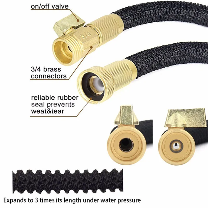 Расширяемый волшебный садовый гибкий садовый шланг высокого давления, водяной шланг для пластиковых шлангов, шланг для полива с пистолетом, распылитель для автомобиля
