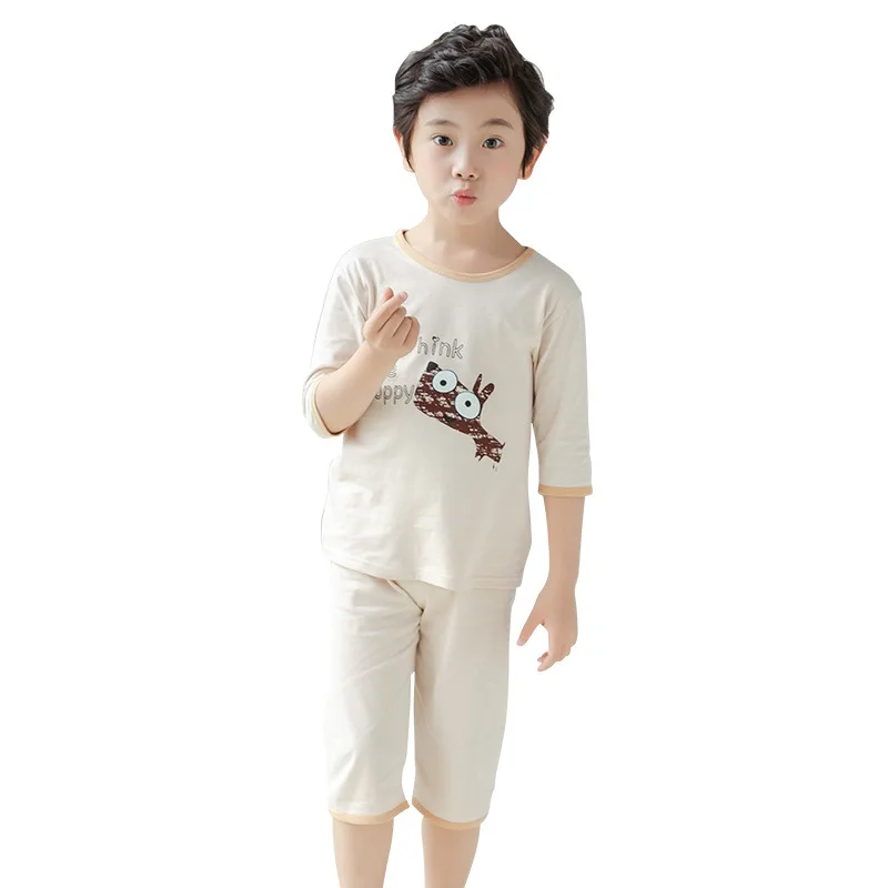 SAILEROAD/Детские пижамные комплекты, детские пижамы с милой надписью «Luck Cat», пижамы для мальчиков и девочек, pijama infantil, детская одежда для сна, Детская домашняя одежда - Цвет: 0073 same photo