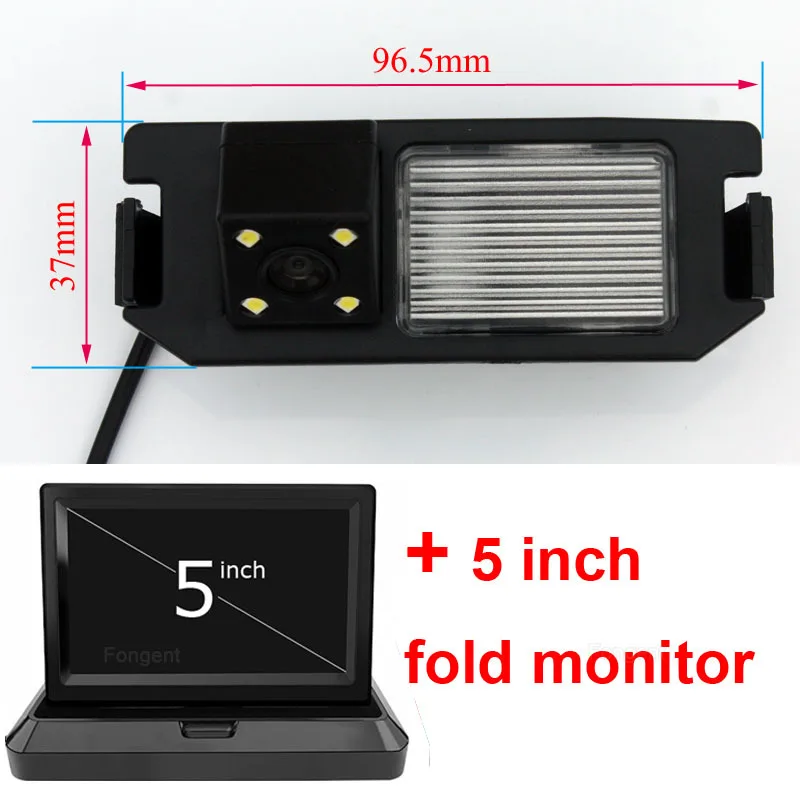 Заднего вида парковочный обратный резервный беспроводной DVD gps автомобильный специальный номерной знак камера монитор для HYUNDAI I30 solaris для KIA SOUL - Название цвета: with monitor 5