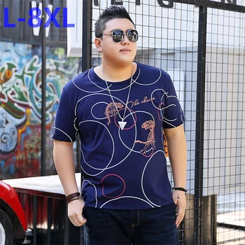 

PLUS SIZE 10XL 8XL 6XL 5XL 2018 short sleeve t shirt men fashion brand design cotton T-shirt male quality print tshirts o-neck