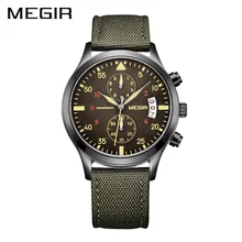 MEGIR D’origine Hommes Montres De Mode Toile Militaire Montre pour Doux Hommes Homme Quartz Montres Relogio Masculino Reloj Hombre