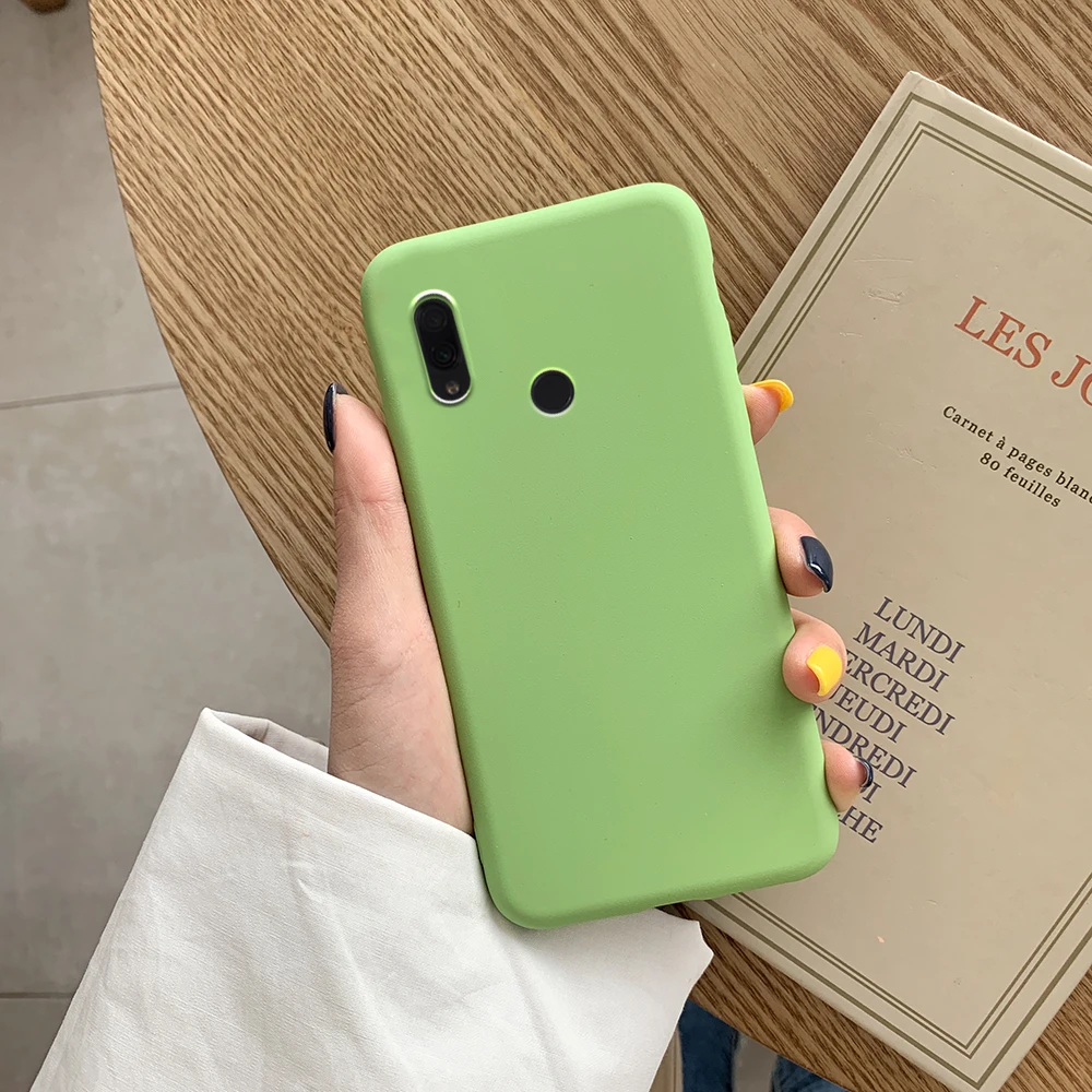 Новый стильный эко зеленый матовый Силиконовый мягкий чехол для Xiaomi redmi Note 7 Pro 6 5A