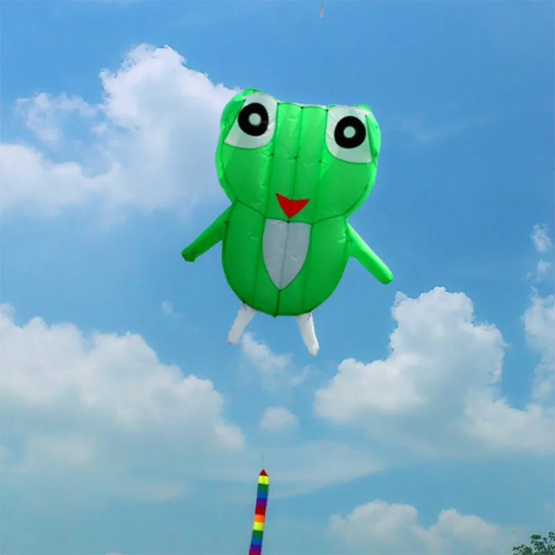 Verde com Cauda Longa ao ar Animais para Adultos Software Pipa Tigre Amarelo Bonito Sapo Livre Brinquedo Voador Kite Kites Crianças Presente 3 Software Software pipa pipa tigre Amarelo Bonito