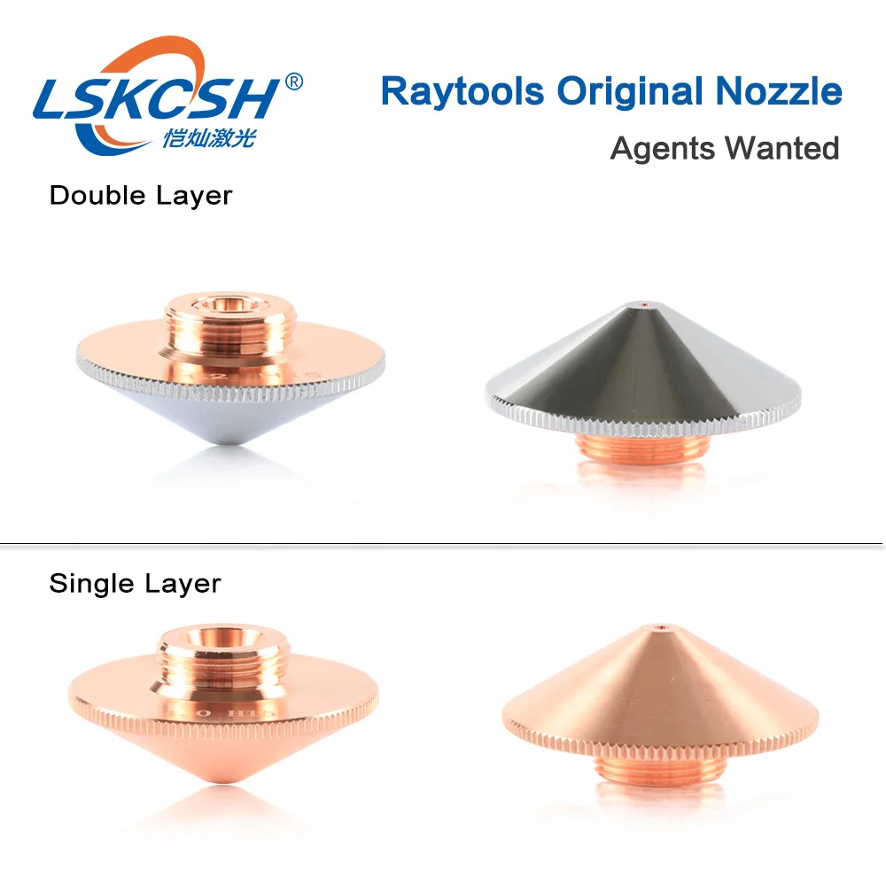 LSKCSH Laser Nozzle Single Layer /Double Layers Dia.32mm Caliber 0.8 - 5.0mm for bodor raytools laser conusmables wholesale
