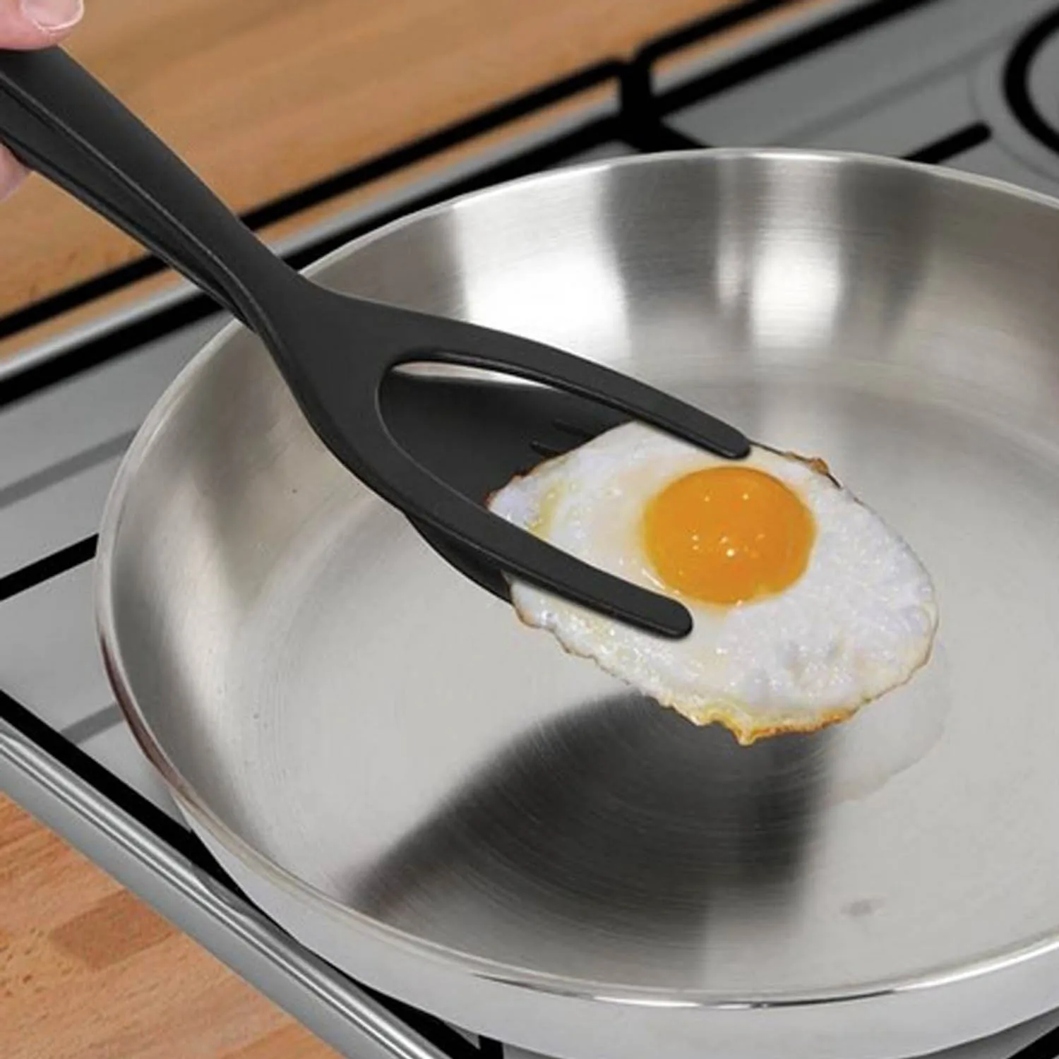 

Behogar 2 in 1 Silicone Egg Pie Spatula Flip Turn Grab Spatula Pancake Shovel Turner for Home Kitchen Baking Cooking Tools