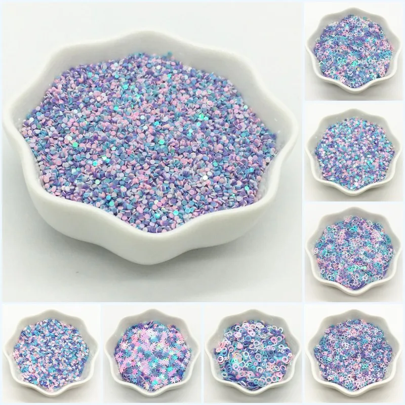 10 г Moon Star Dot Flower Charms блестка для ногтей 1 5 мм розовый синий белый фиолетовый микс